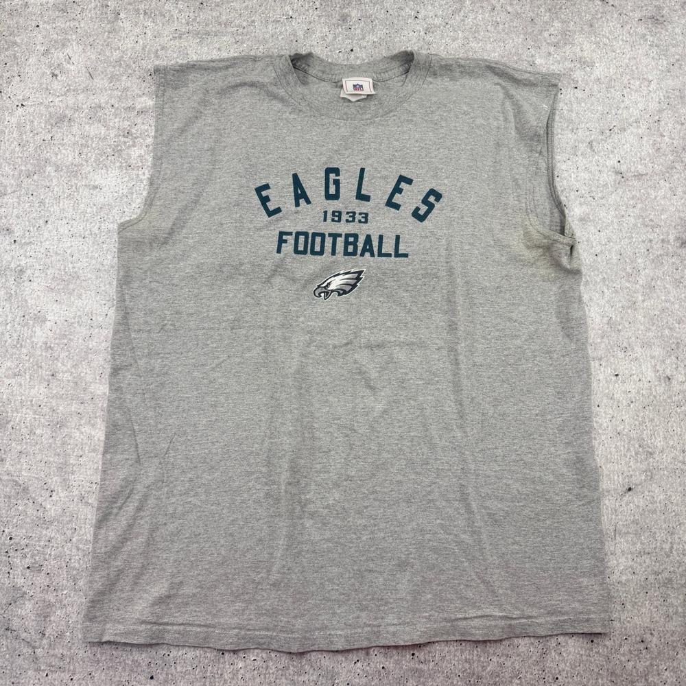 Y2K Philadelphia Eagles NFL Football Sleeveless Gray Tank Top Mens XL